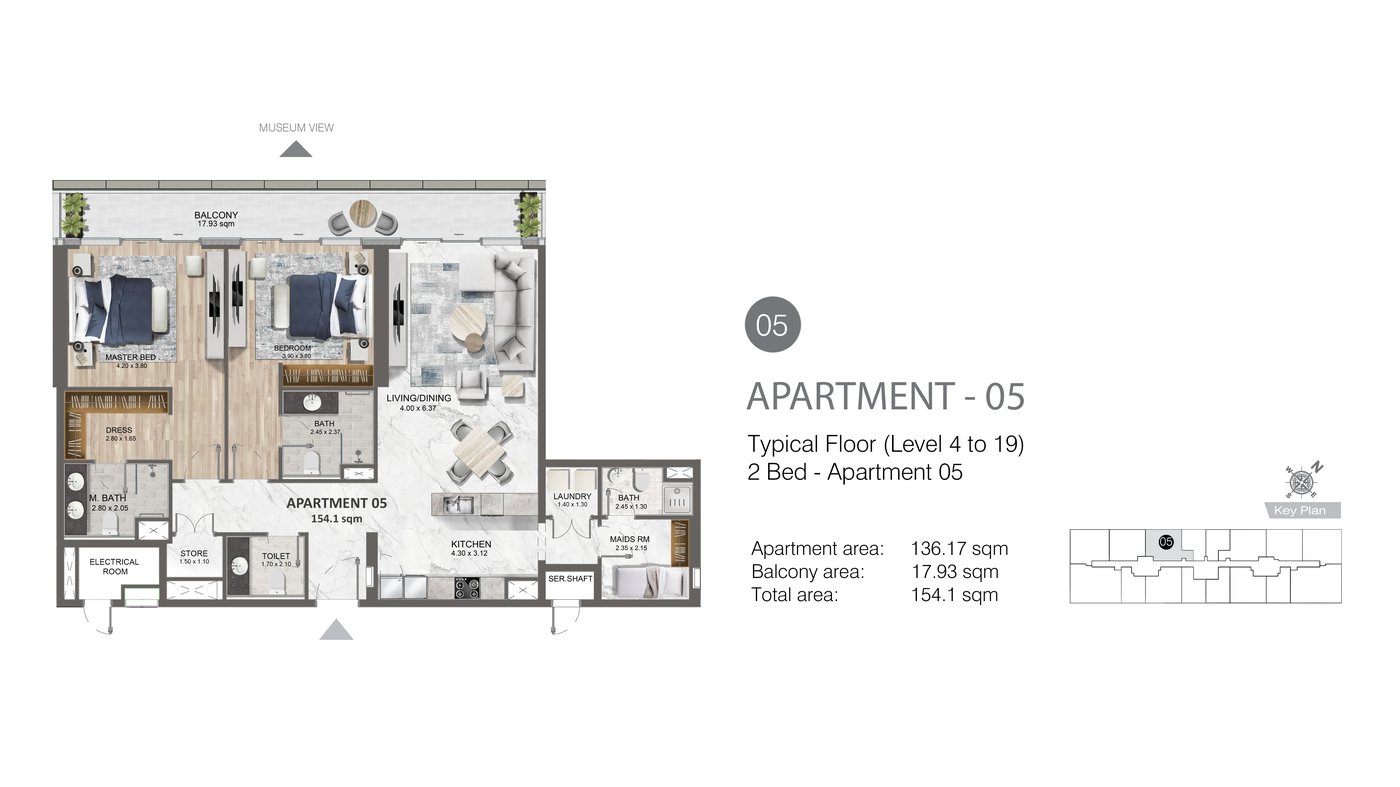 2 Bedroom floor plan