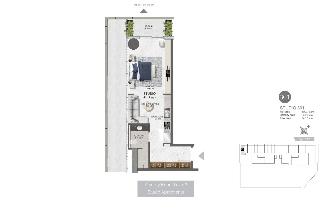 Studio 301 floor plan