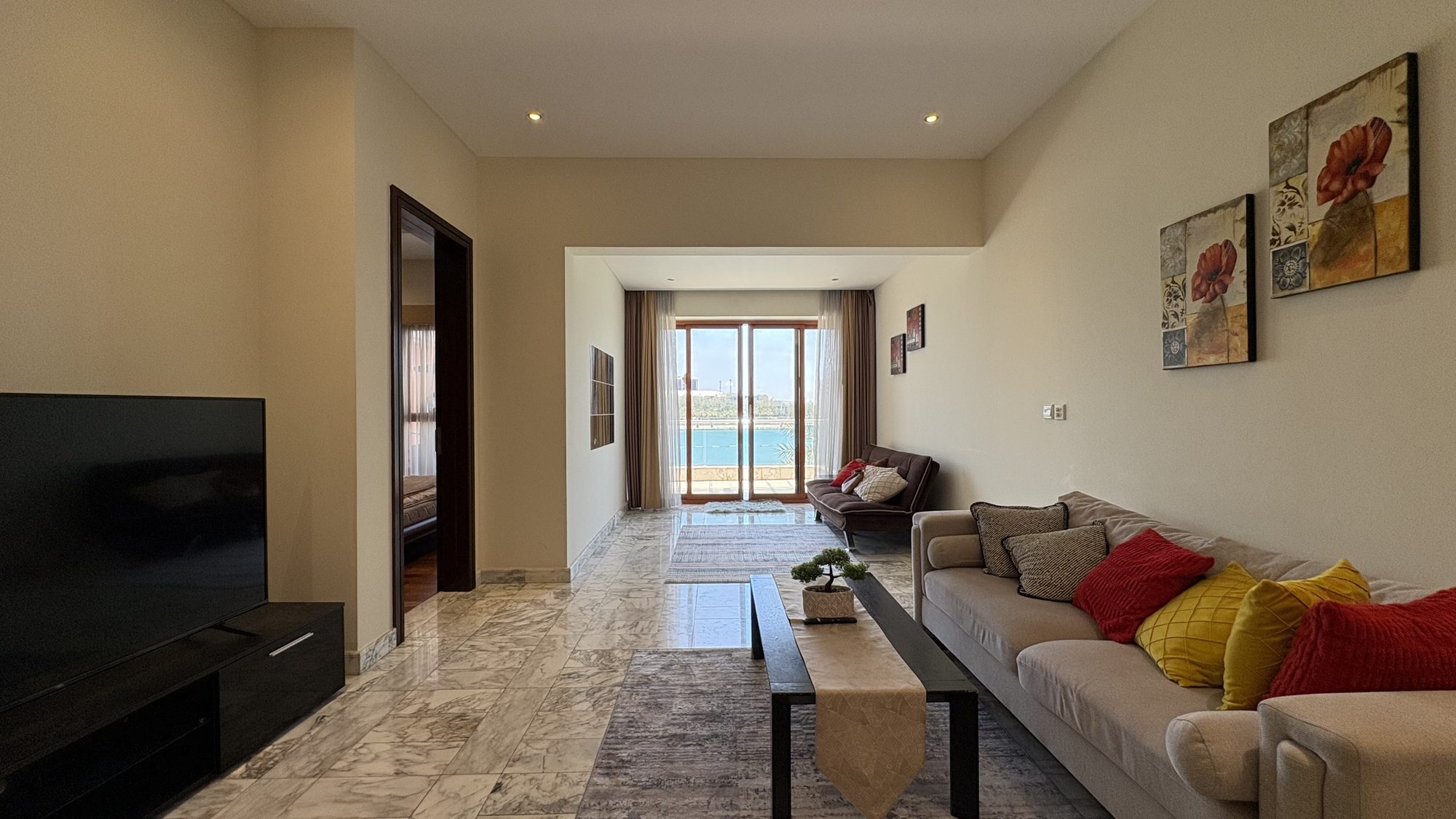 One-Bedroom Apartment with Water Views and Balcony