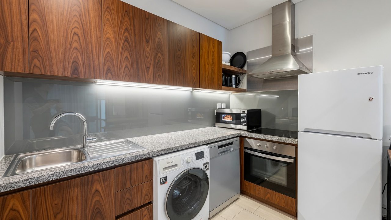 One-Bedroom Apartment with Balcony and Pool Access