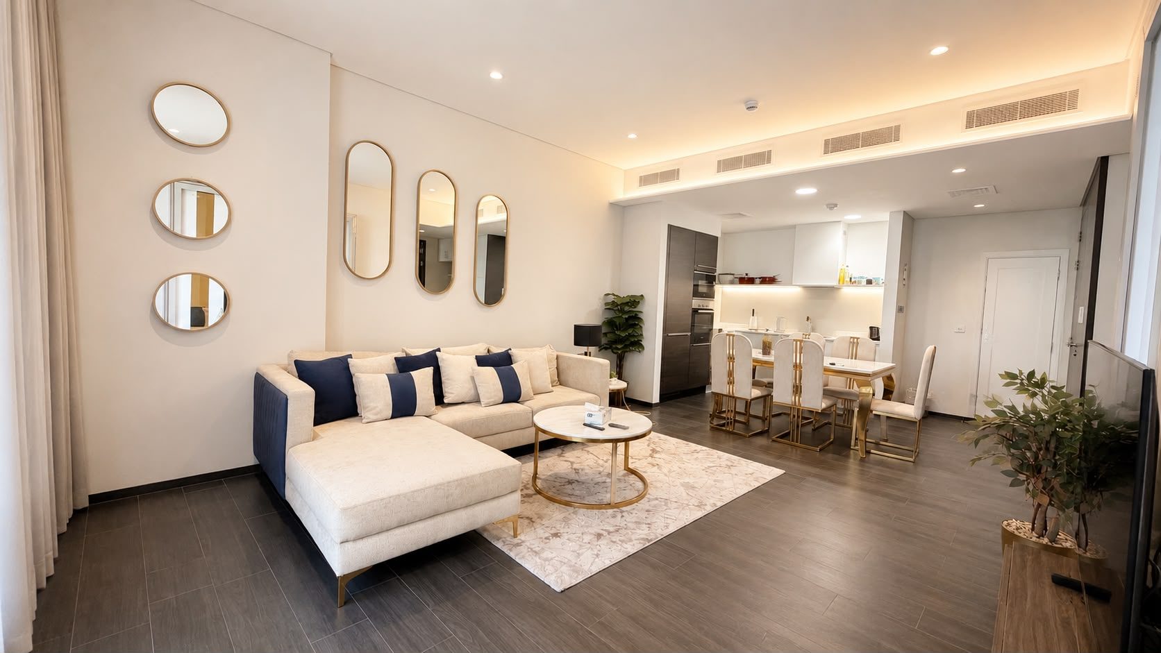 One Bedroom Apartment with Two Bathrooms