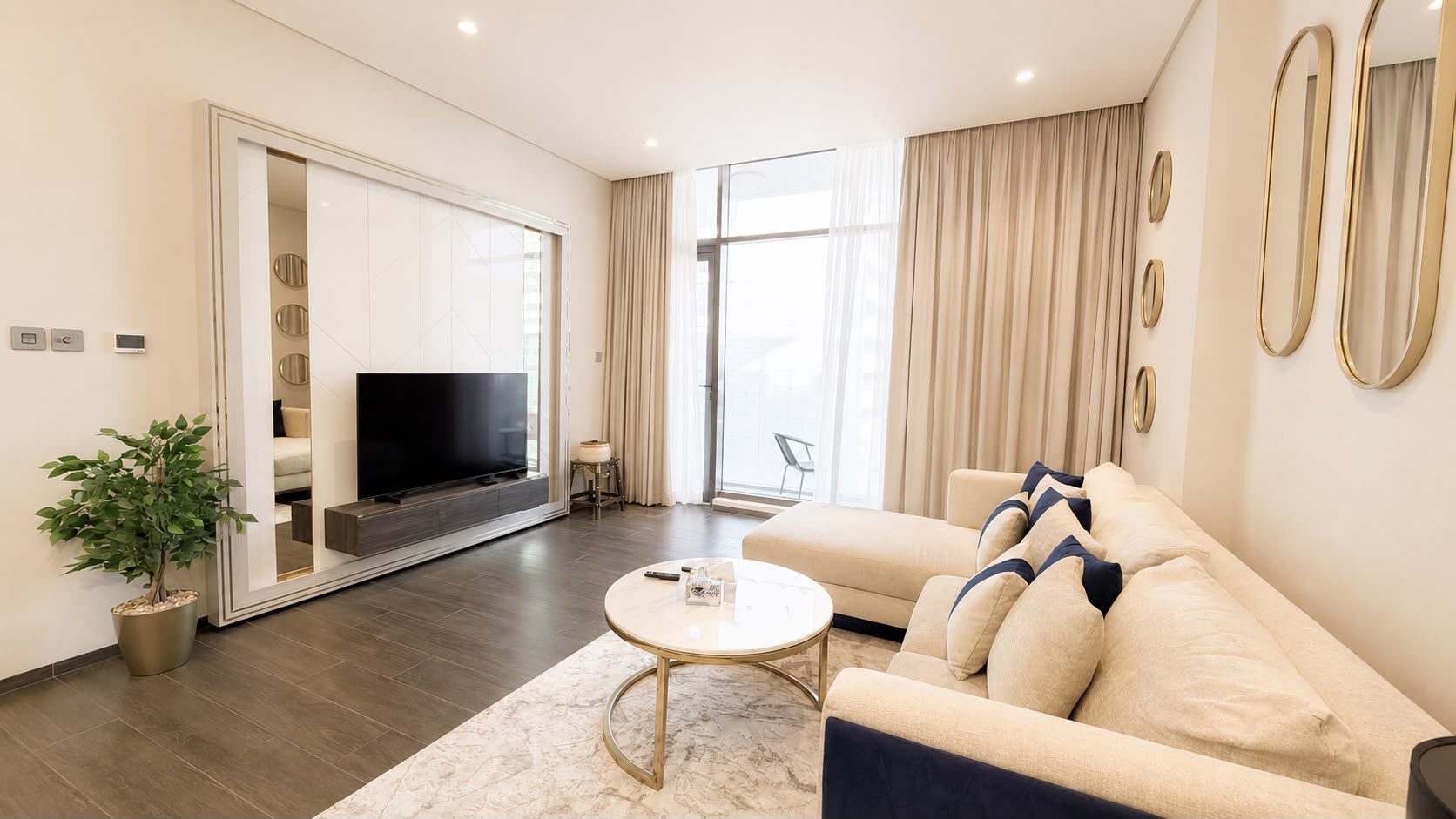 One Bedroom Apartment with Two Bathrooms