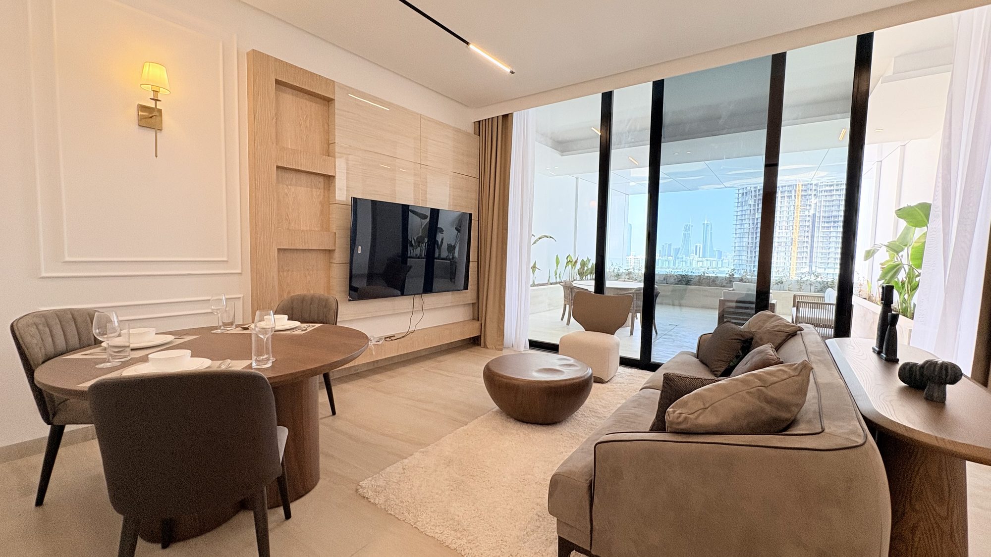 One-Bedroom Apartment with Private Garden and Water View