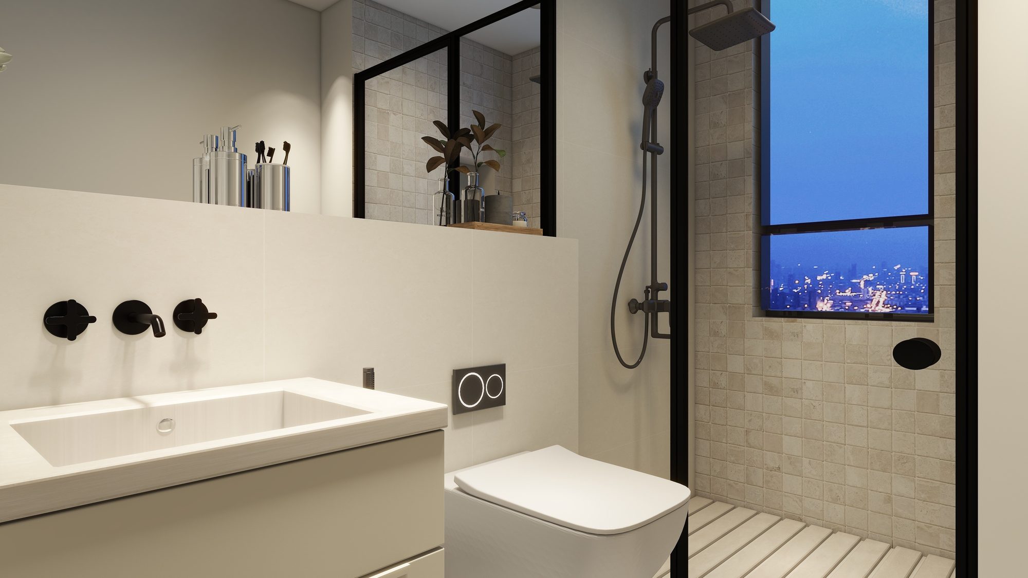 1 Bedroom Apartment with Dual Bathrooms