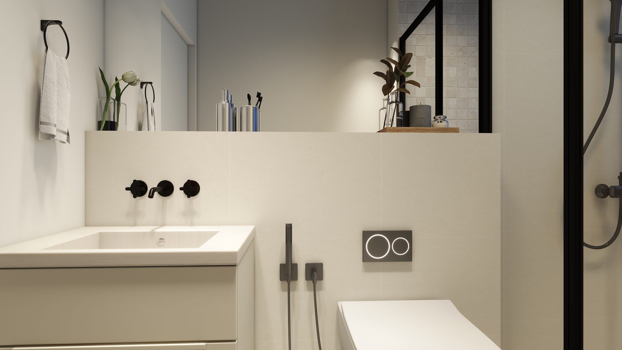 1 Bedroom Apartment with Dual Bathrooms