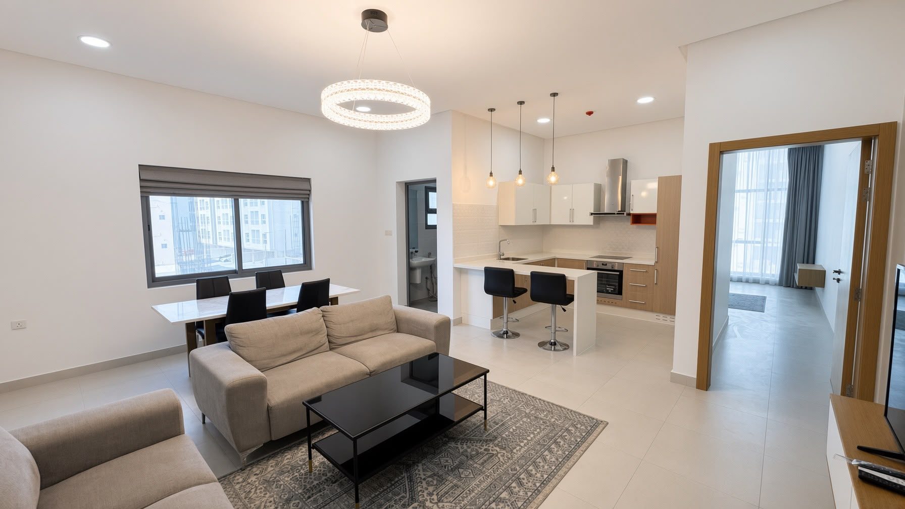 One-Bedroom Apartment with Two Bathrooms