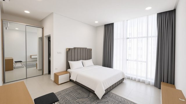 One-Bedroom Apartment with Two Bathrooms