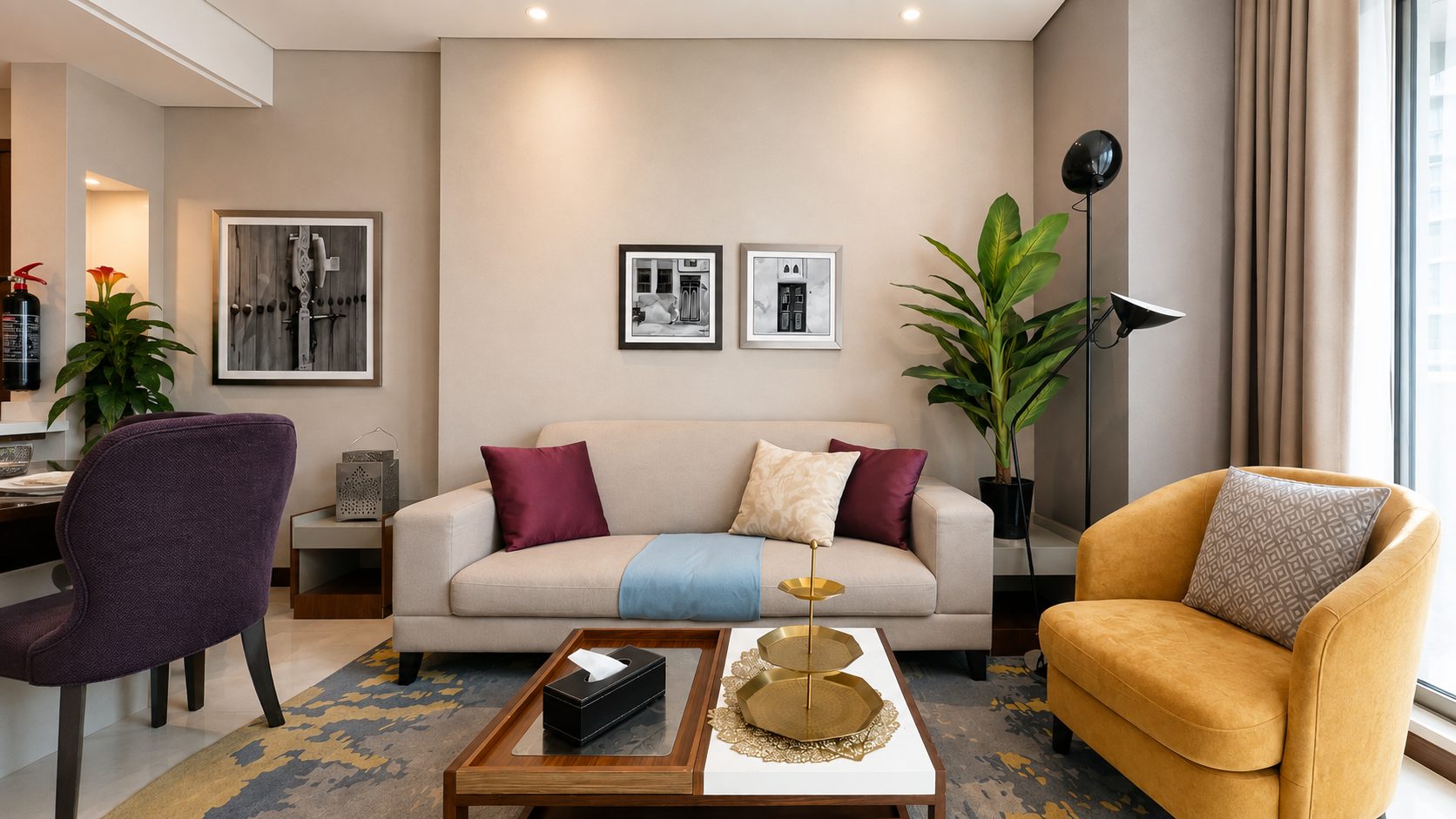 One-Bedroom Apartment with Two Bathrooms