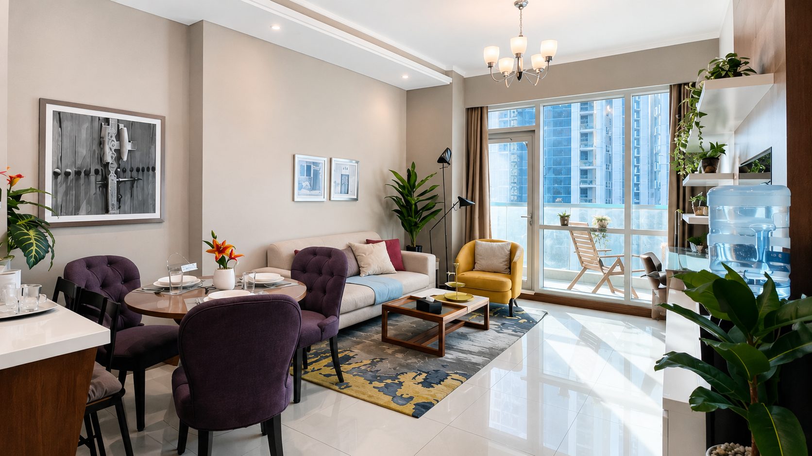 One-Bedroom Apartment with Two Bathrooms