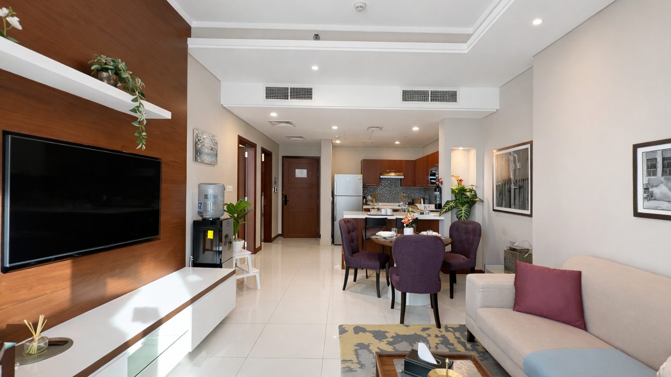 One-Bedroom Apartment with Two Bathrooms
