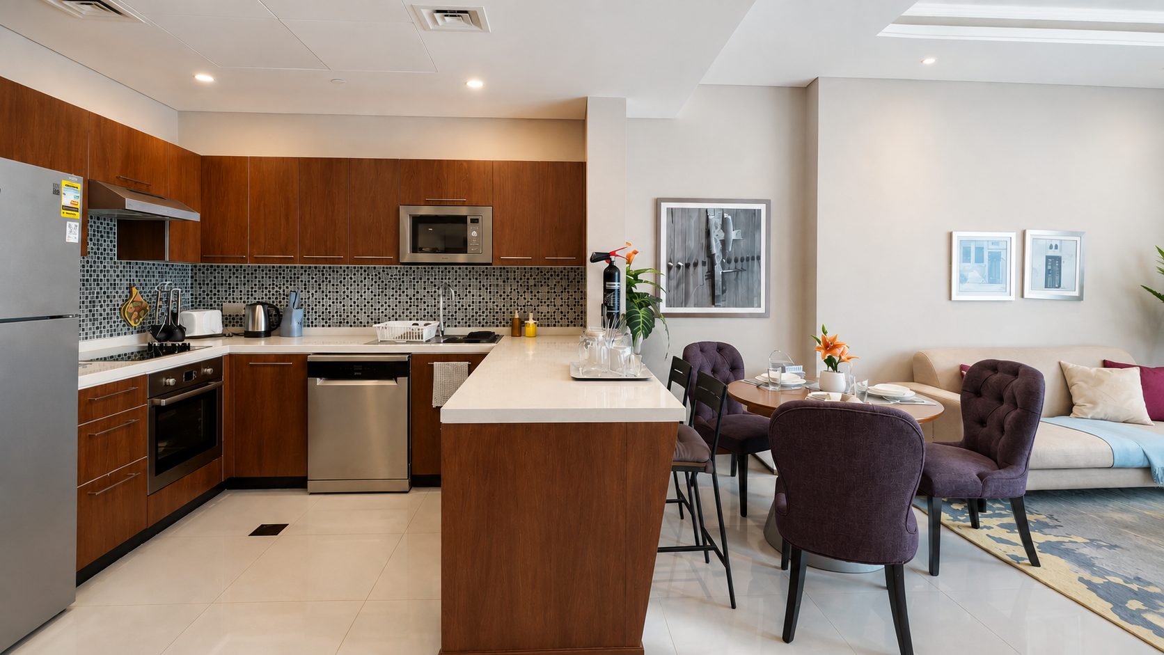 One-Bedroom Apartment with Two Bathrooms