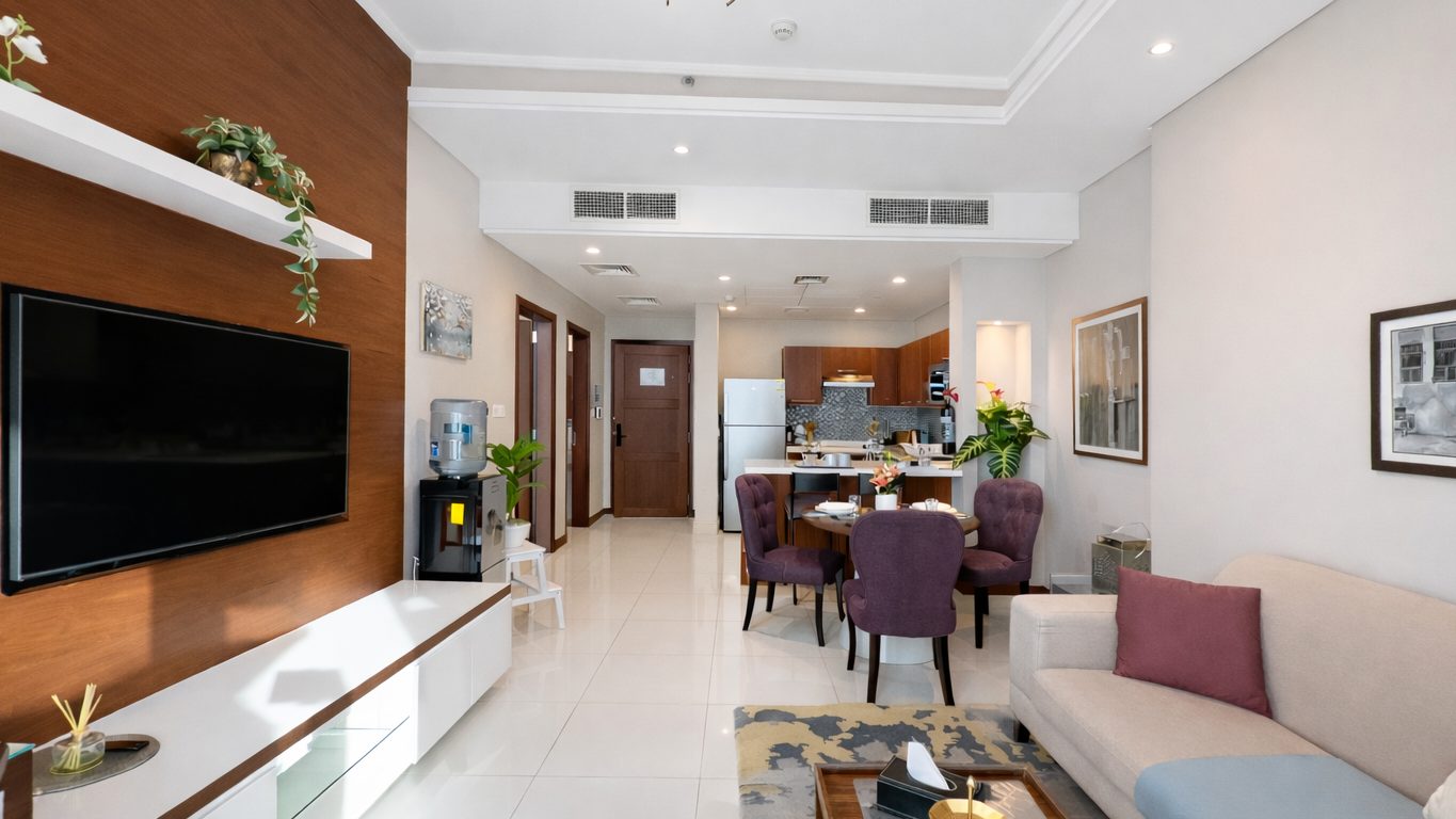 One-Bedroom Apartment with Two Bathrooms