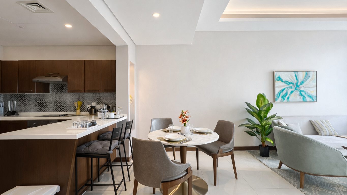 One-Bedroom Apartment with Two Bathrooms