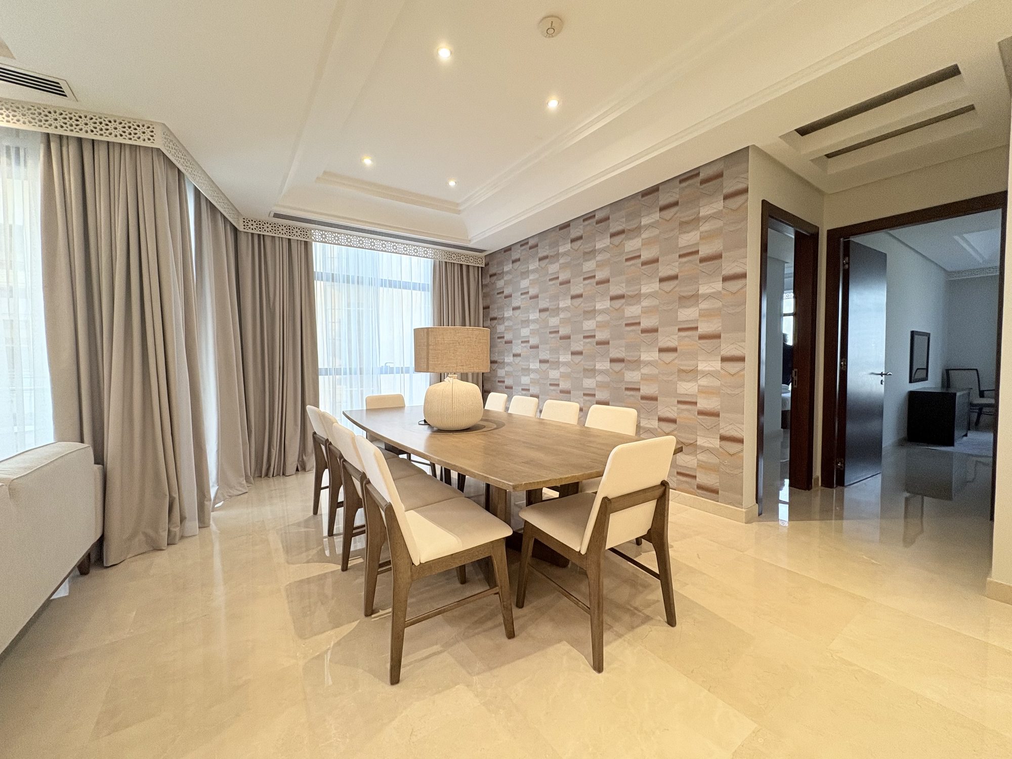 Three-Bedroom Apartment with Maid's Room and Water Views