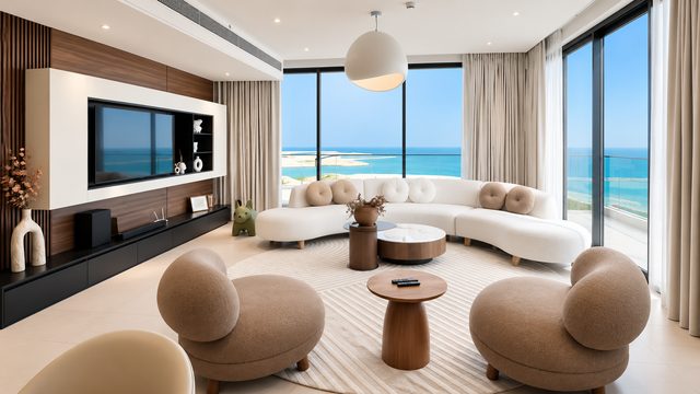 3-Bedroom Apartment with Maids Room and Water View