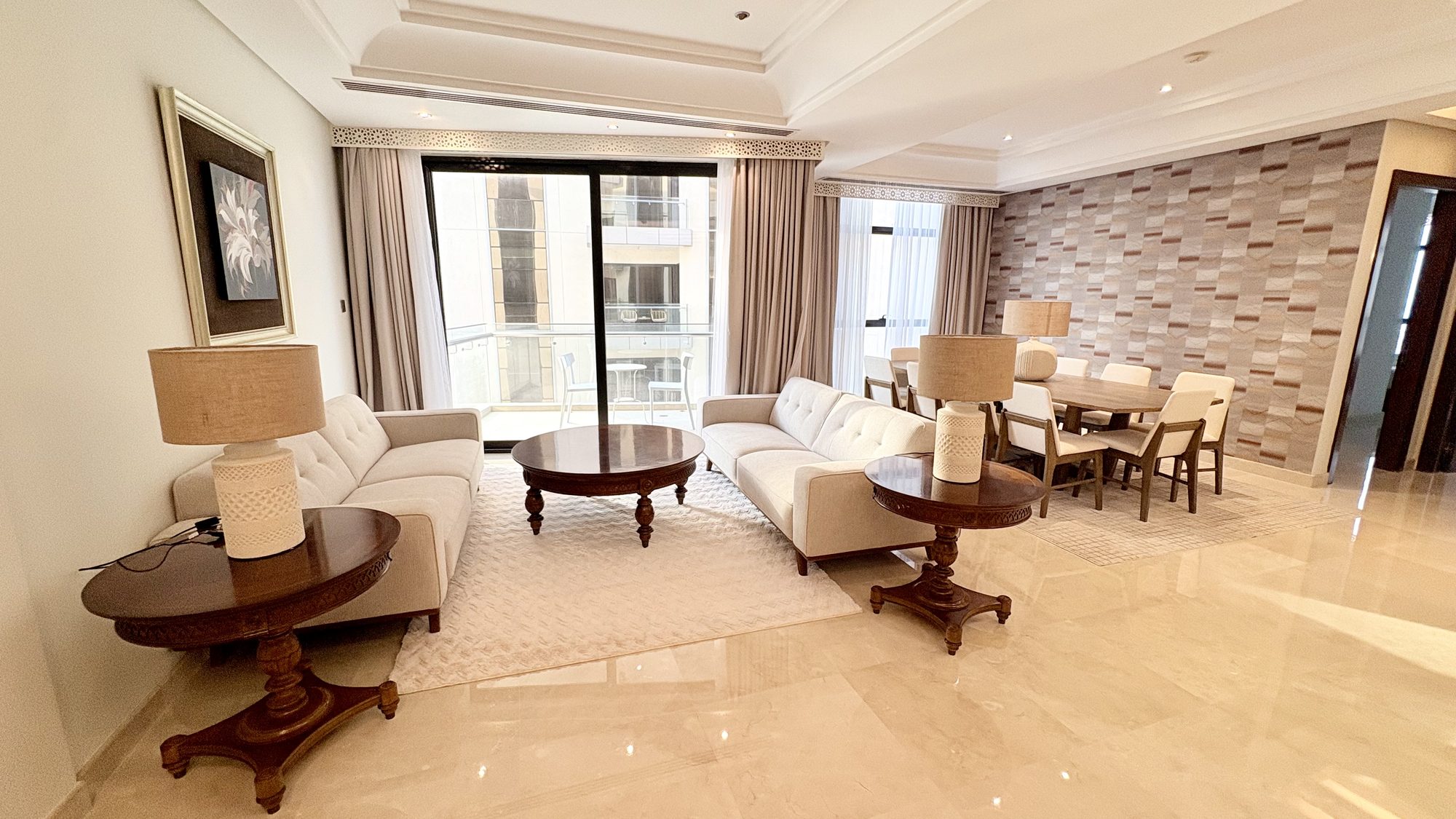 3-Bedroom Apartment with Private Jacuzzi and Maids Room