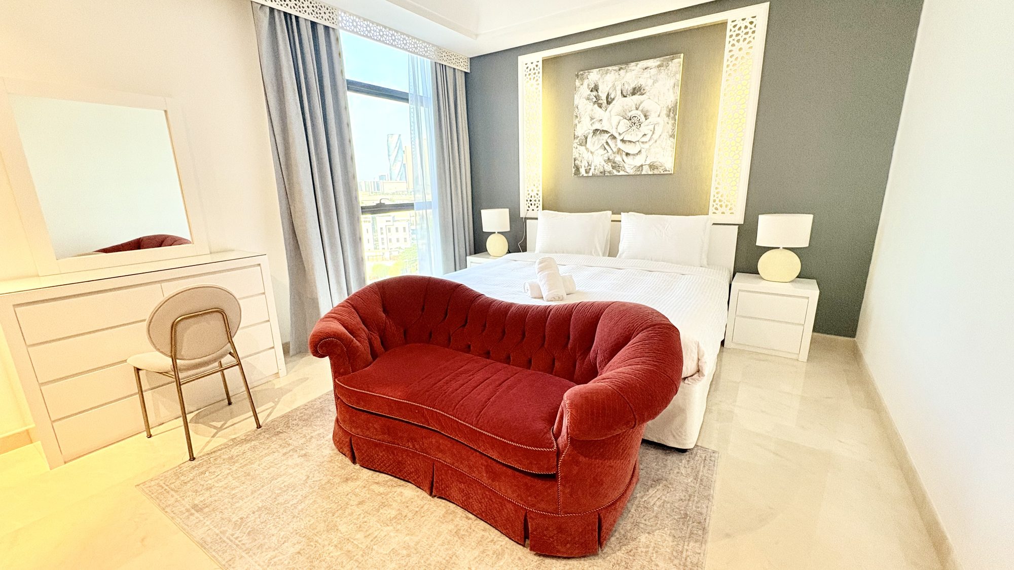 3-Bedroom Apartment with Private Jacuzzi and Maids Room
