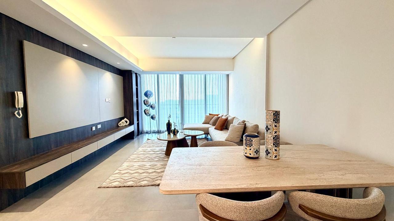 Three-Bedroom Apartment with Water Views and Maids Room
