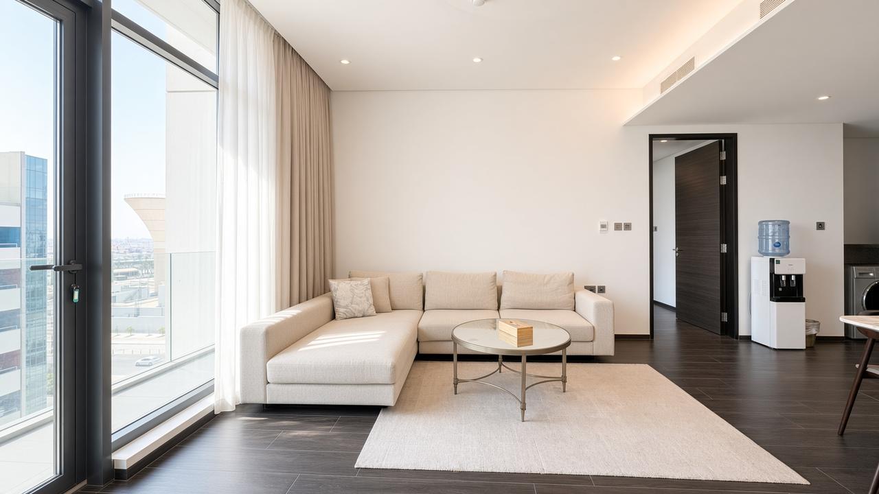 One-Bedroom Flat with Water Views and Pool