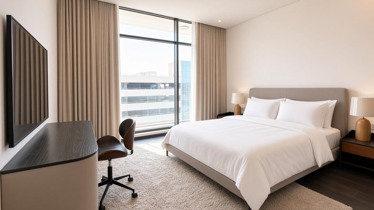 One-Bedroom Flat with Water Views and Pool