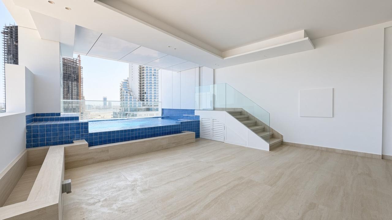Three-Bedroom Apartment with Water View and Study