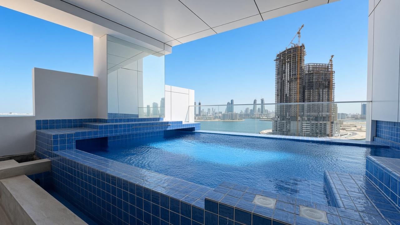 Three-Bedroom Apartment with Water View and Study