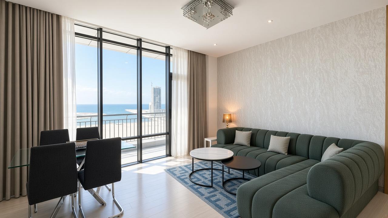 One-Bedroom Apartment with Water Views and Gym