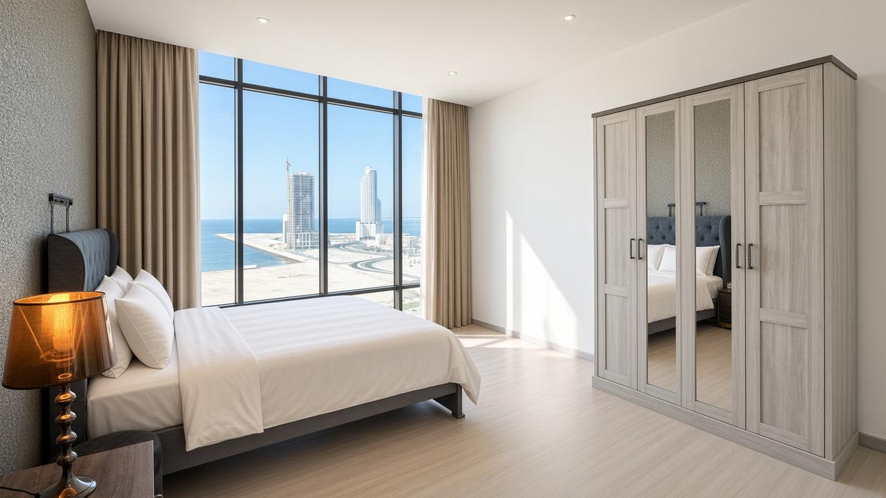 One-Bedroom Apartment with Water Views and Gym