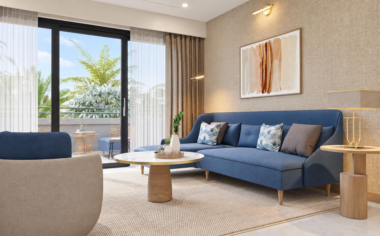One-Bedroom Duplex with Private Patio