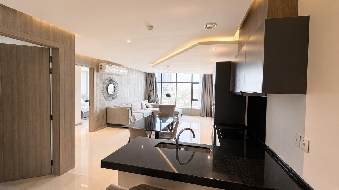 Two Bedroom Apartment with Three Bathrooms