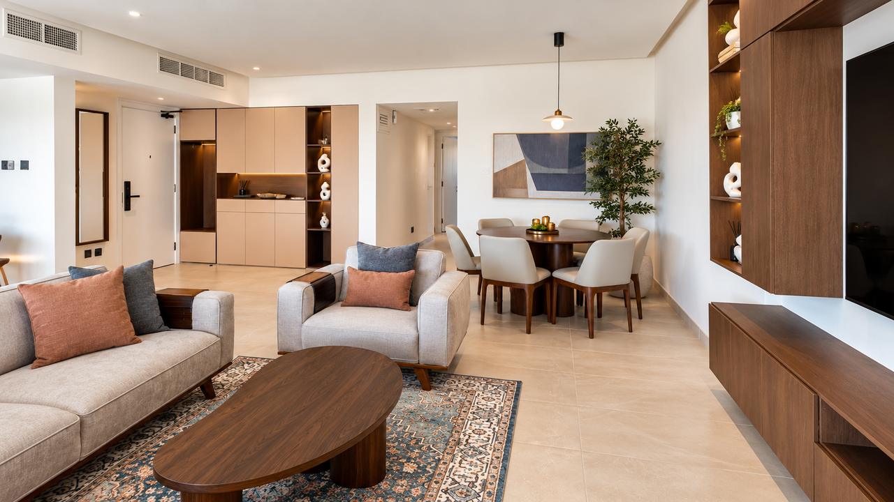 Two-Bedroom Apartment with Private Garden and Pool Access