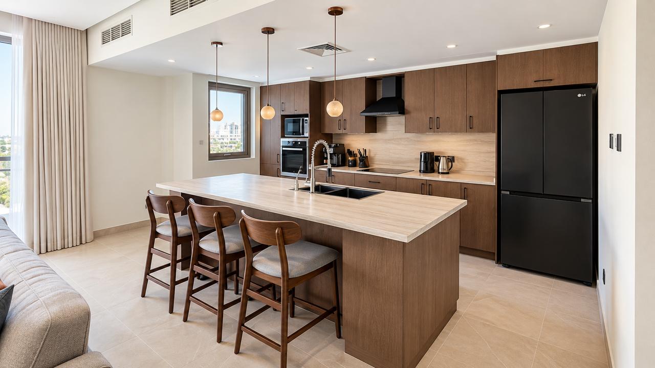 Two-Bedroom Apartment with Private Garden and Pool Access