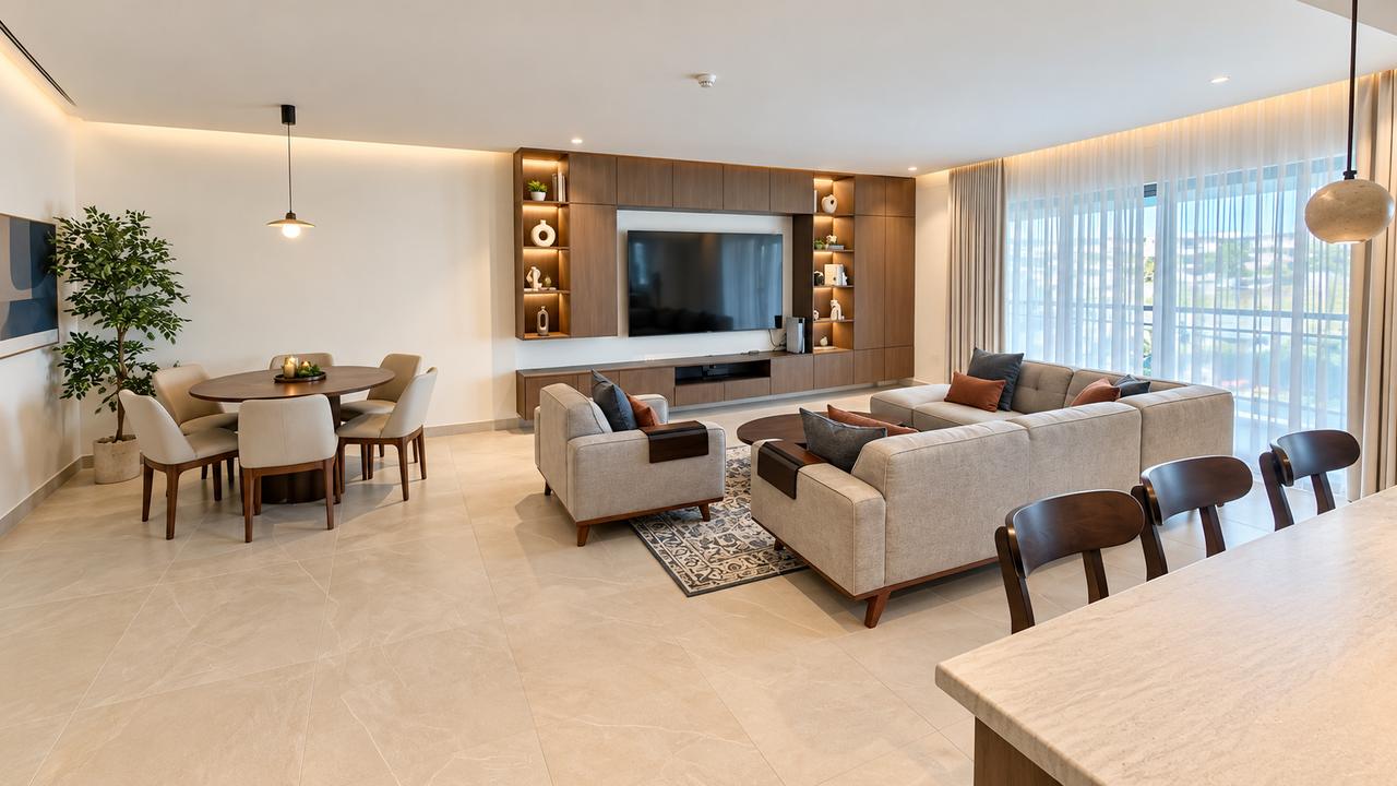 Two-Bedroom Apartment with Private Garden and Pool Access