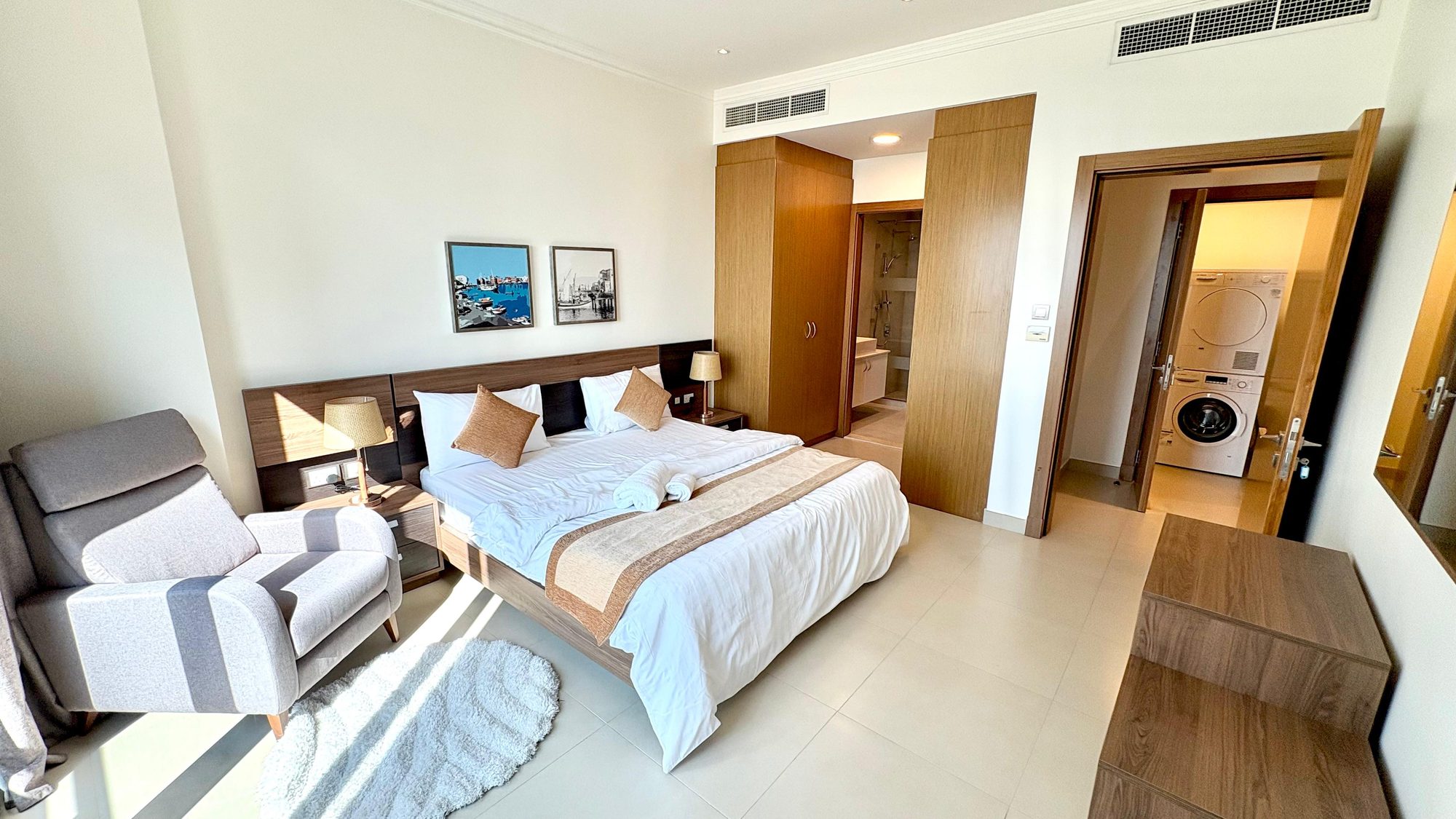 Three-Bedroom Apartment with Private Balcony and Pool