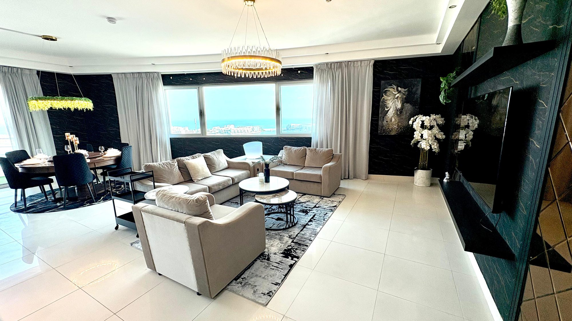 Three-Bedroom Apartment with Water Views