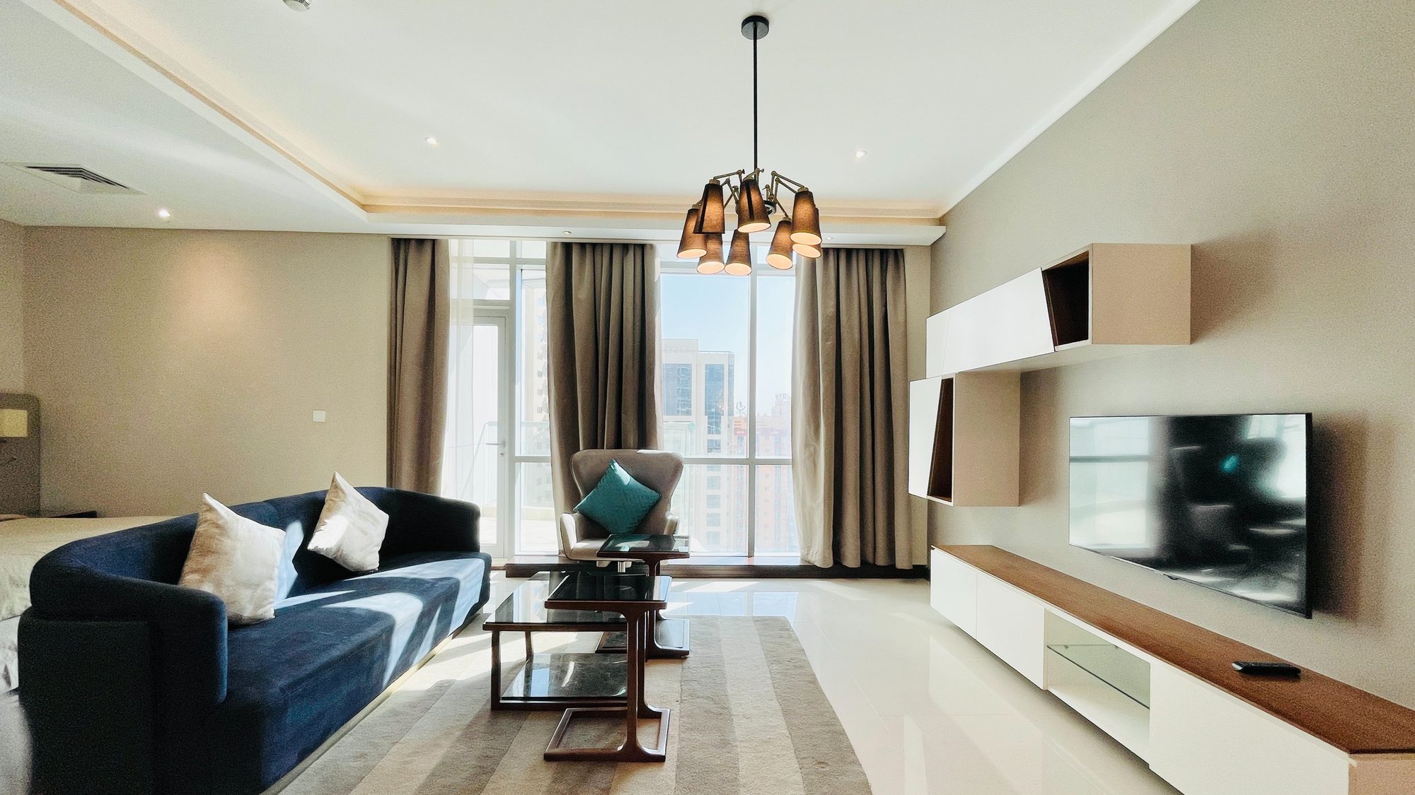 Studio Apartment with Balcony and Pool Access