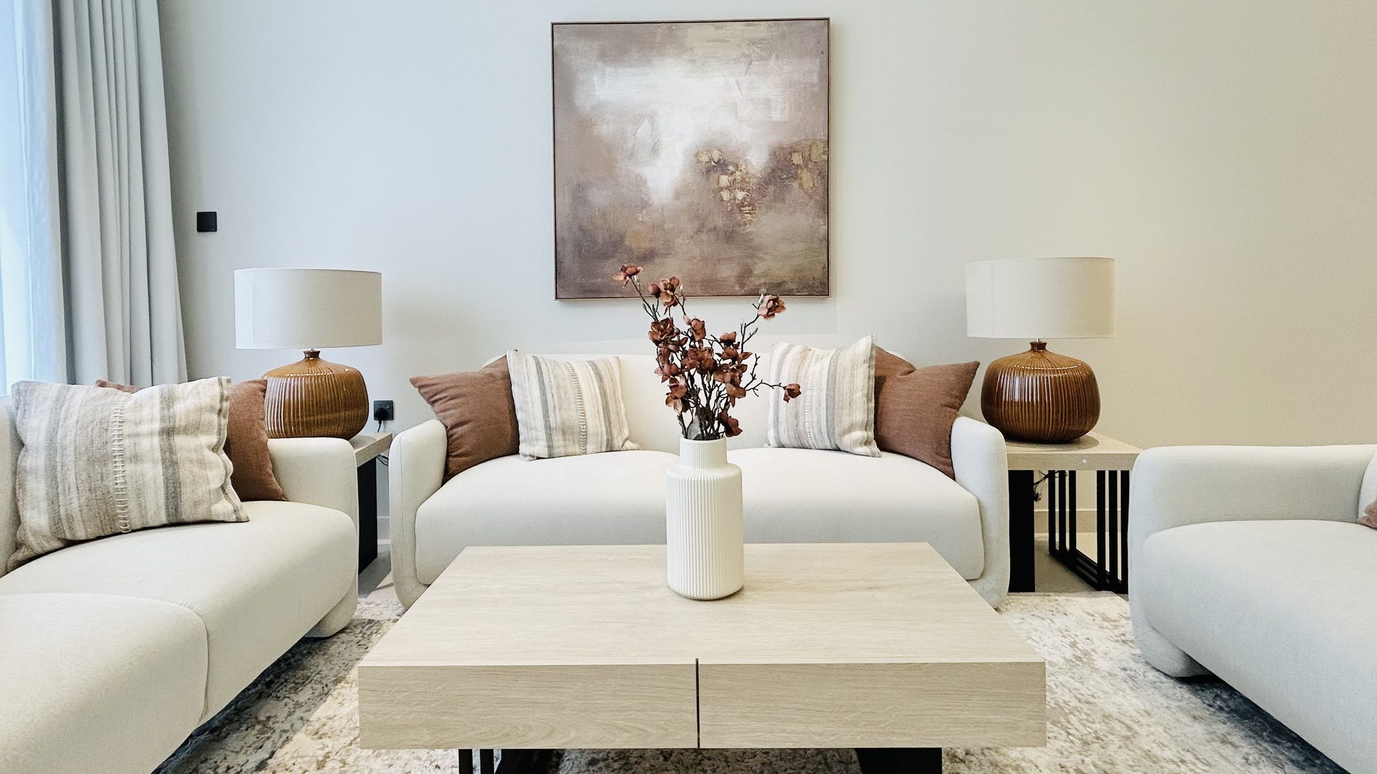Two-Bedroom Semi-Furnished Apartment with Pool Access