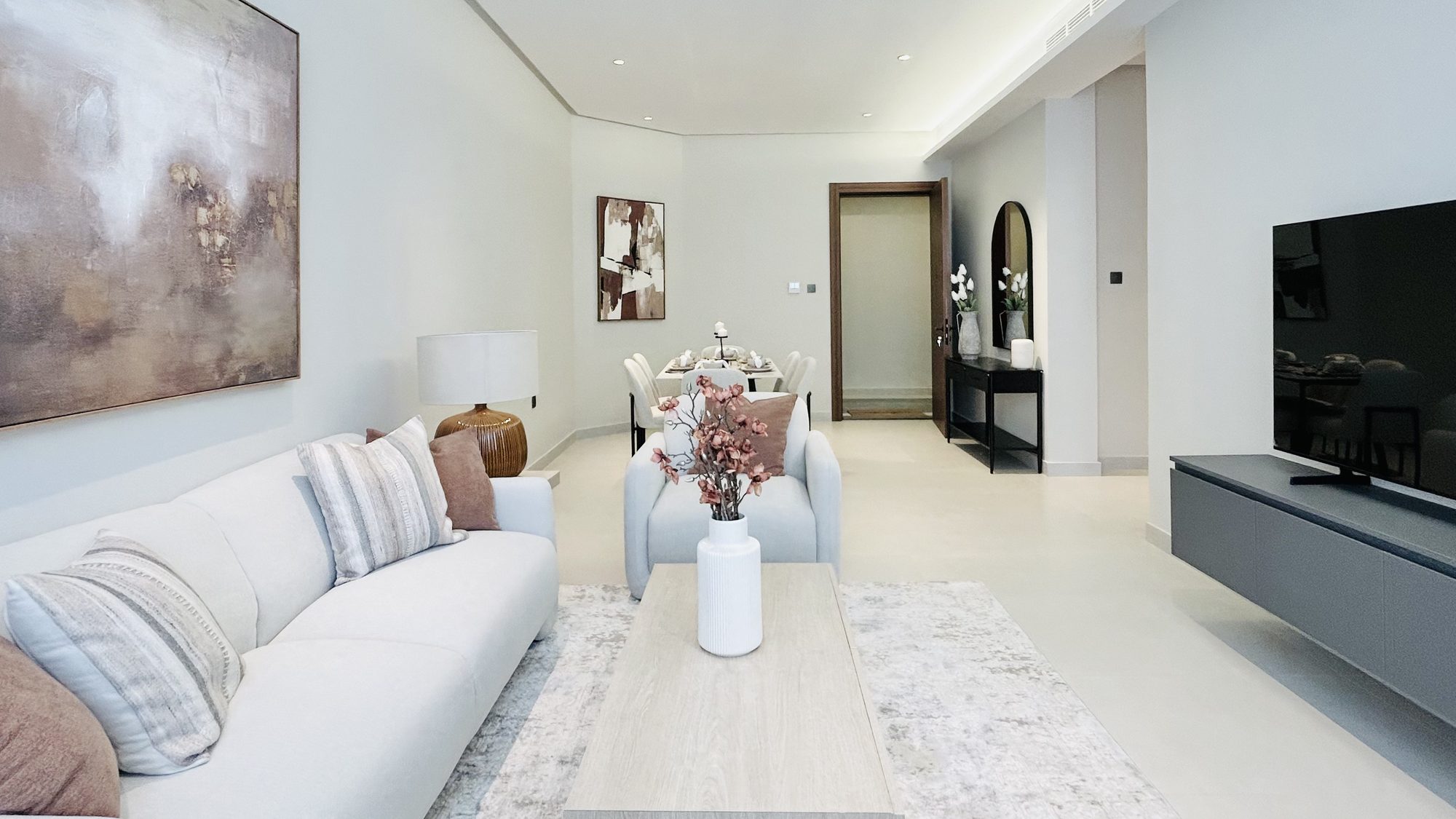 Two-Bedroom Semi-Furnished Apartment with Pool Access