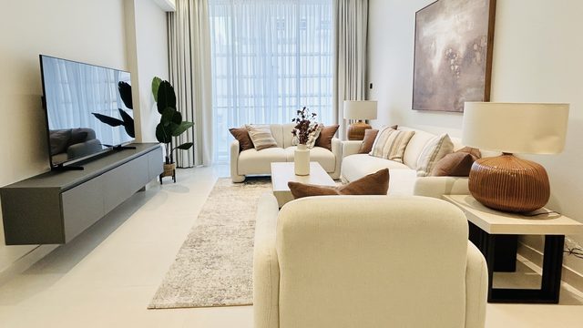 Two-Bedroom Semi-Furnished Apartment with Pool Access