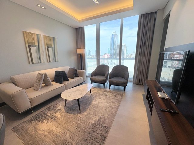 Three-Bedroom Apartment with Water Views in Seef