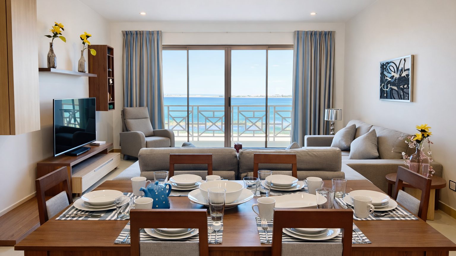 2-Bedroom Apartment with Water Views and Pool
