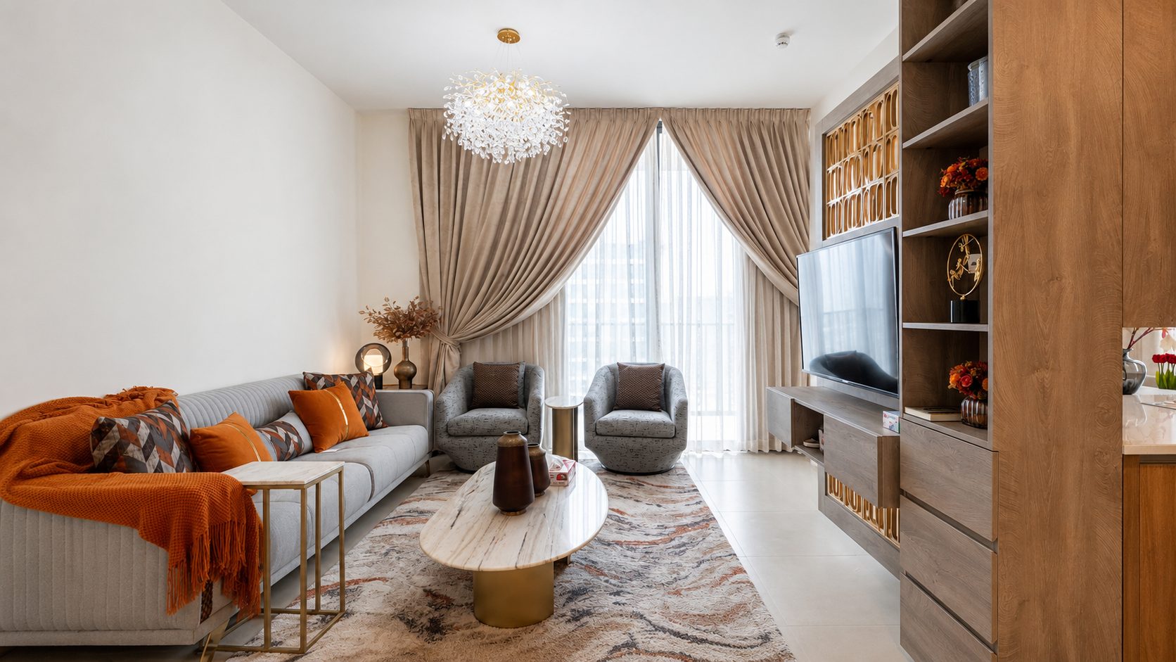 Three Bedroom Apartment with Maid Room