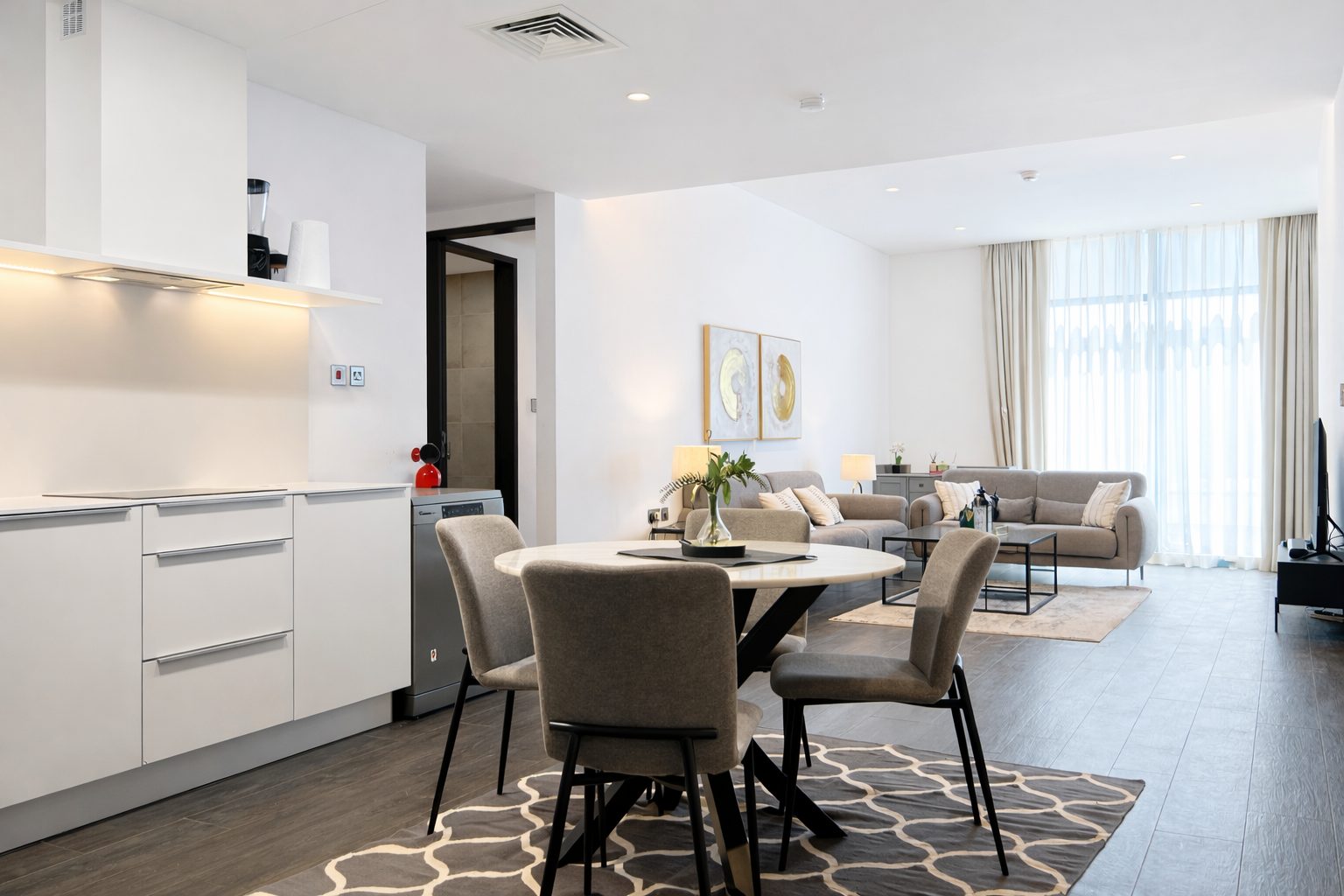 Two-Bedroom Apartment with Three Bathrooms