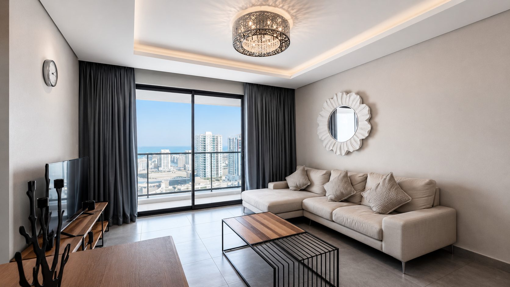 Three-Bedroom Apartment with Maid Room