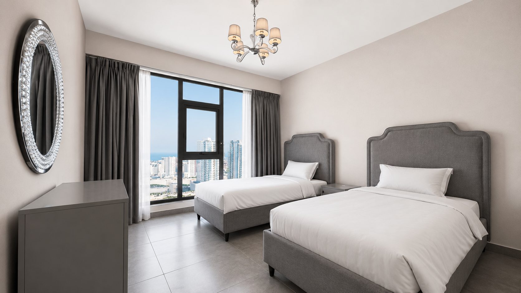 Three-Bedroom Apartment with Maid Room