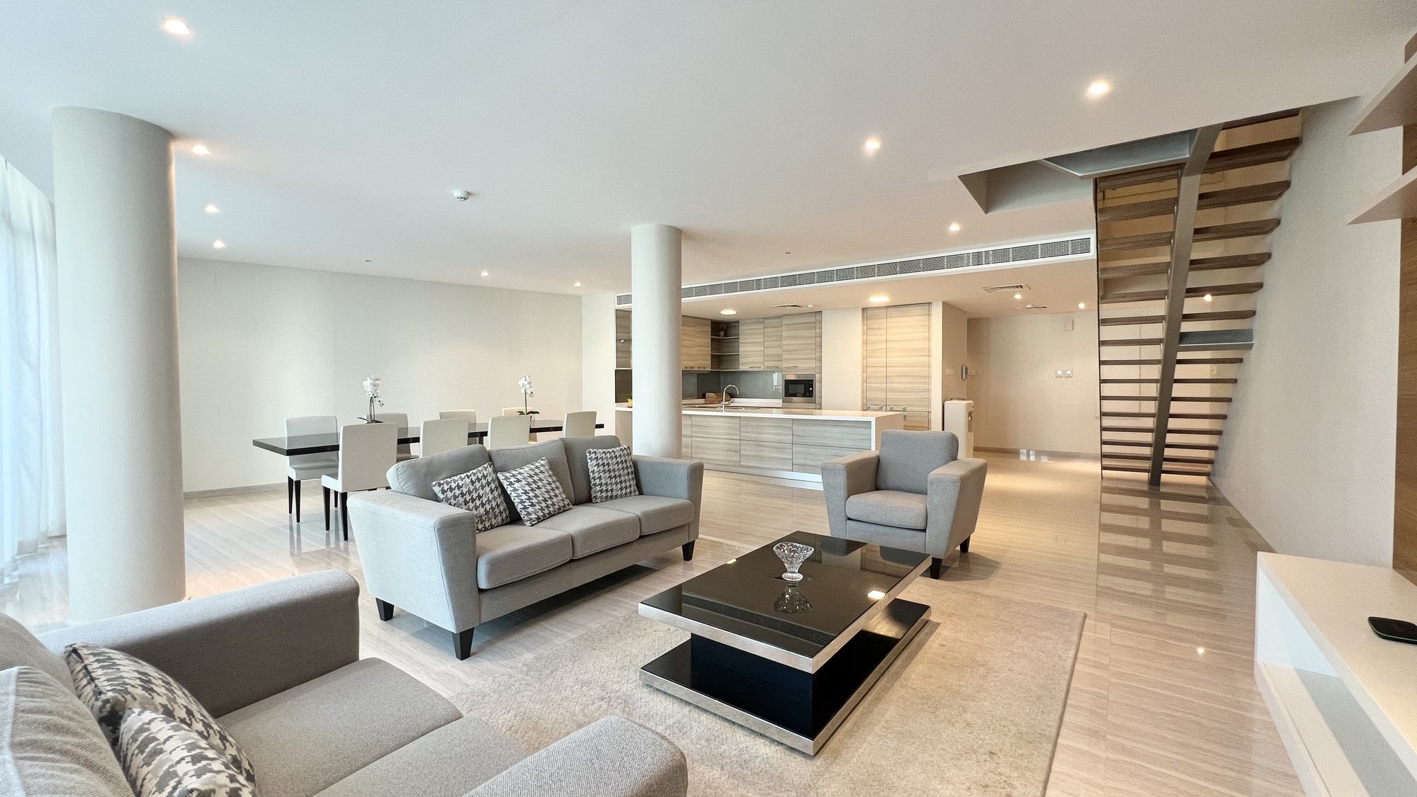 Three-Bedroom Duplex with Maid Room and Pool