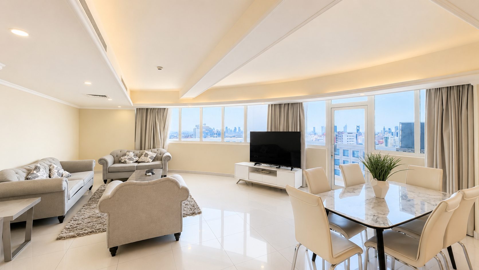Three-Bedroom Apartment with Shared Pool and Gym