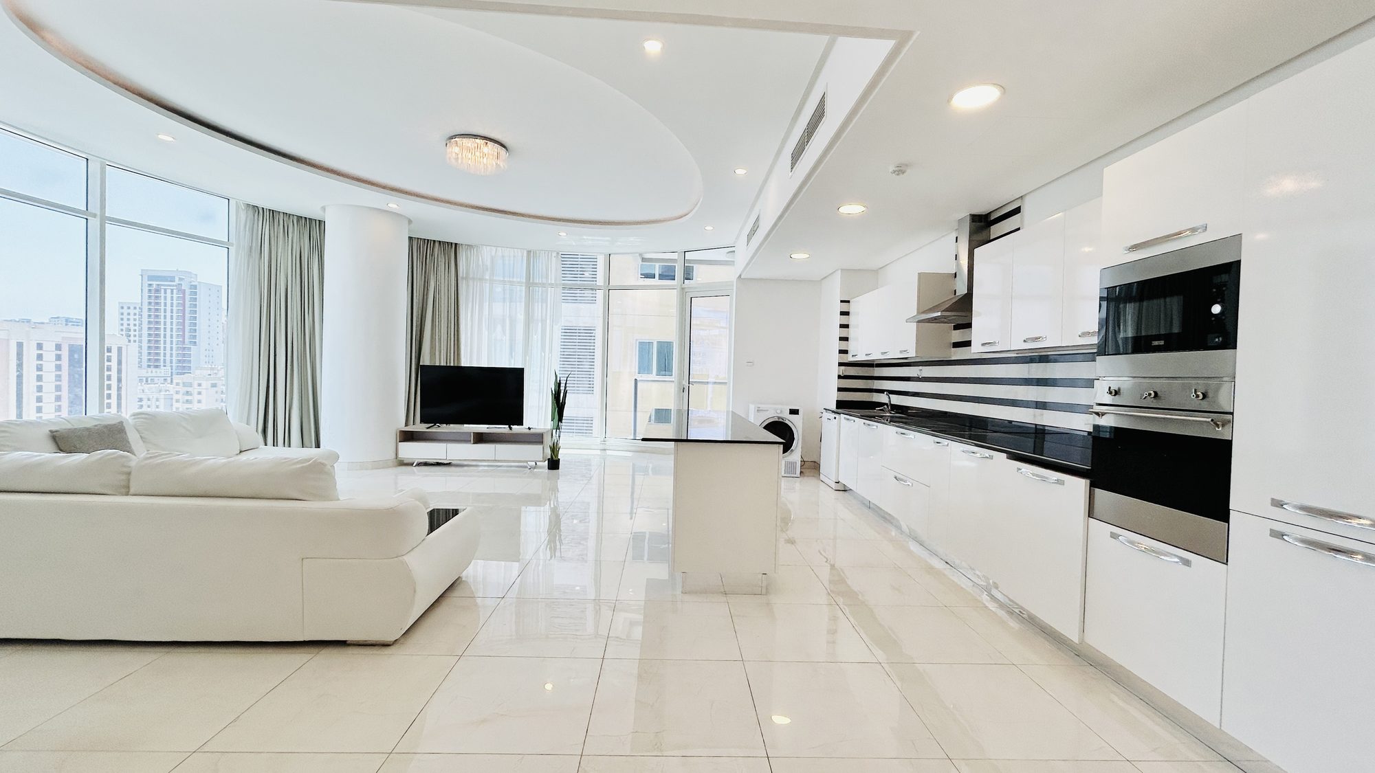 Three-Bedroom Apartment with Maid Room and Pool