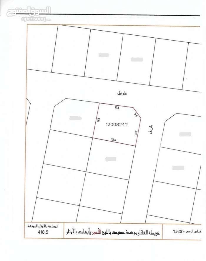 418.5 sqm Corner Plot with Utilities
